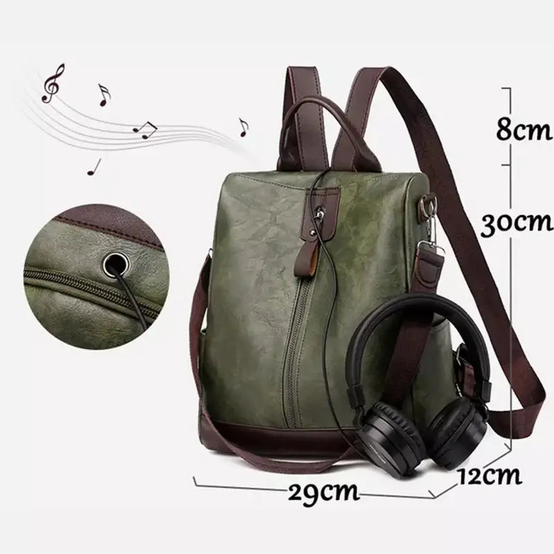 Mochilas España - Mochila de Cuero para Mujer de Moda