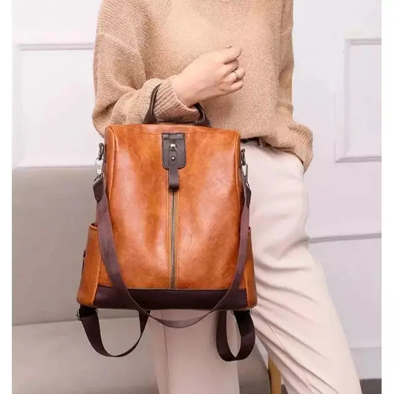 Mochilas España - Mochila de Cuero para Mujer de Moda