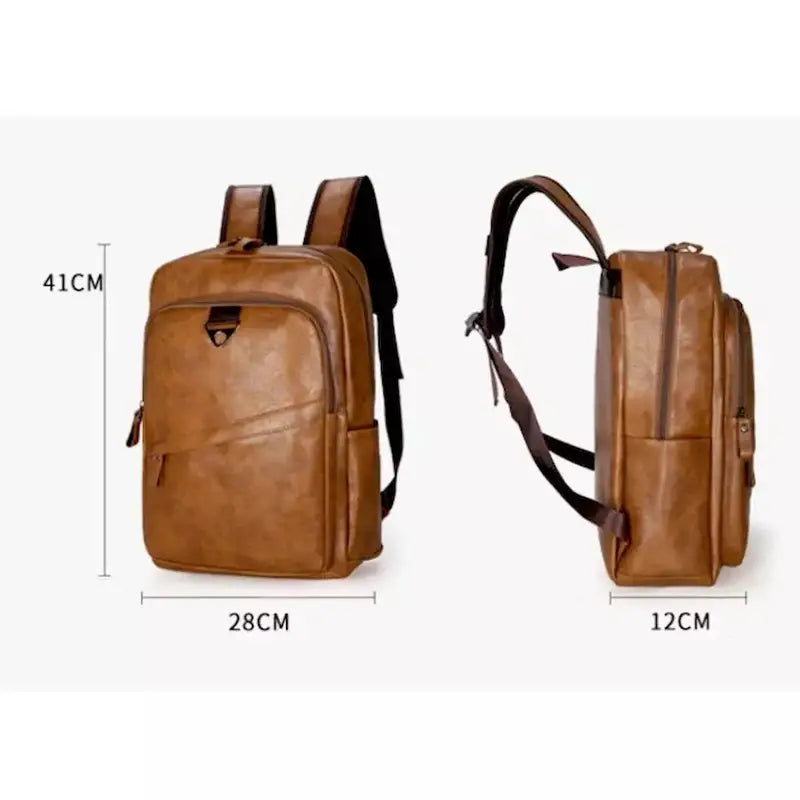 Mochilas España - Mochila de Cuero para Ordenador de Hombre