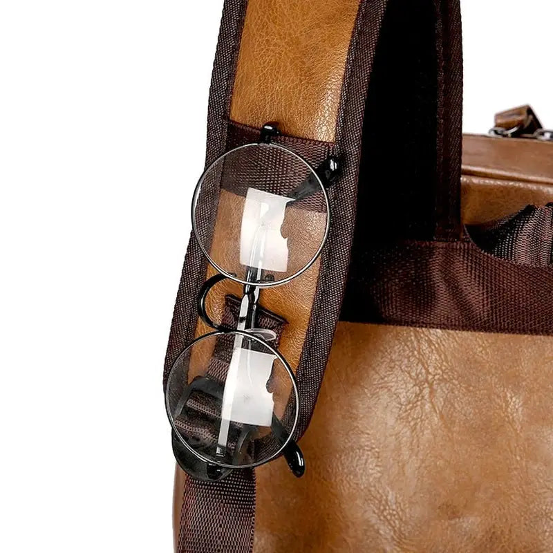 Mochilas España - Mochila de Cuero para Ordenador de Hombre