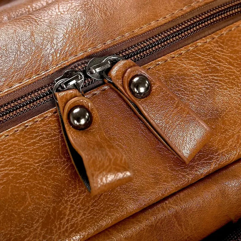 Mochilas España - Mochila de Cuero para Ordenador de Hombre