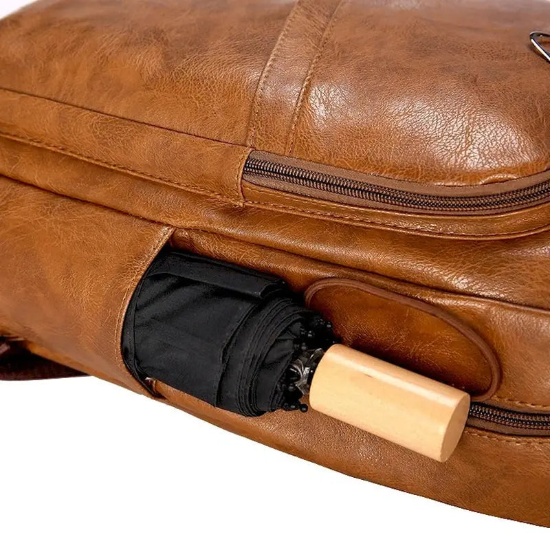Mochilas España - Mochila de Cuero para Ordenador de Hombre