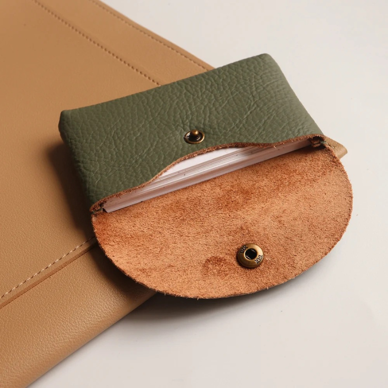 Mochilas España - Porte-tarjetas de Cuero Genuino