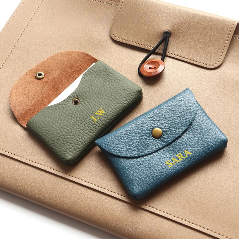 Mochilas España - Porte-tarjetas de Cuero Genuino