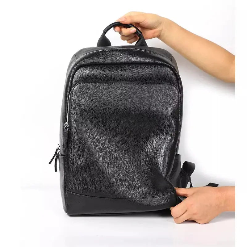 Mochilas España - Mochila de Cuero Genuino para Hombre