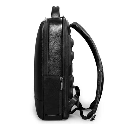 Mochilas España - Mochila de Cuero Negro Genuino