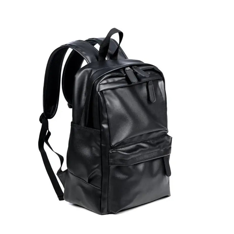 Mochilas España - Mochila de Cuero Negro para Hombre