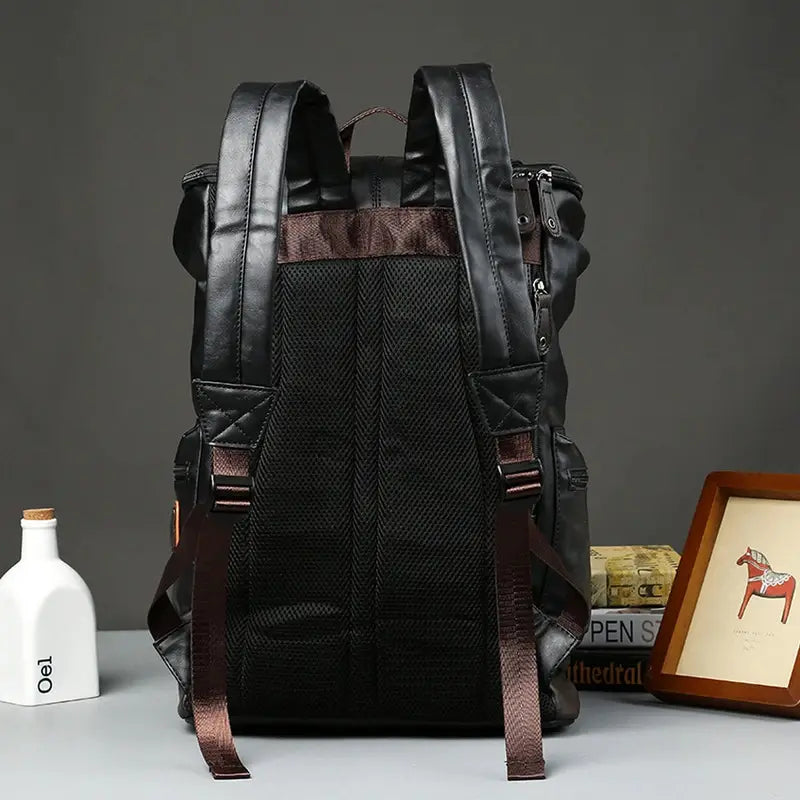 Mochilas España - Mochila de Cuero para Hombre Informal