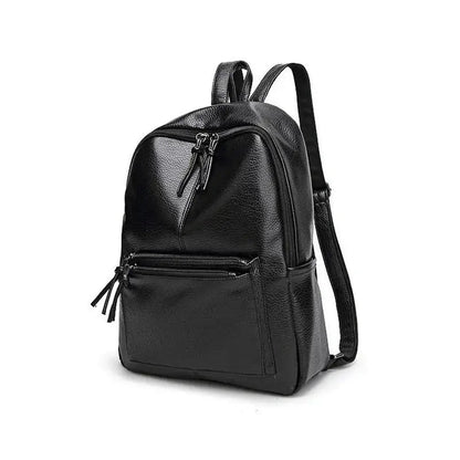 Mochilas España - Mochila de Cuero para Mujer en Negro