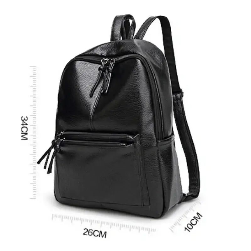 Mochilas España - Mochila de Cuero para Mujer en Negro