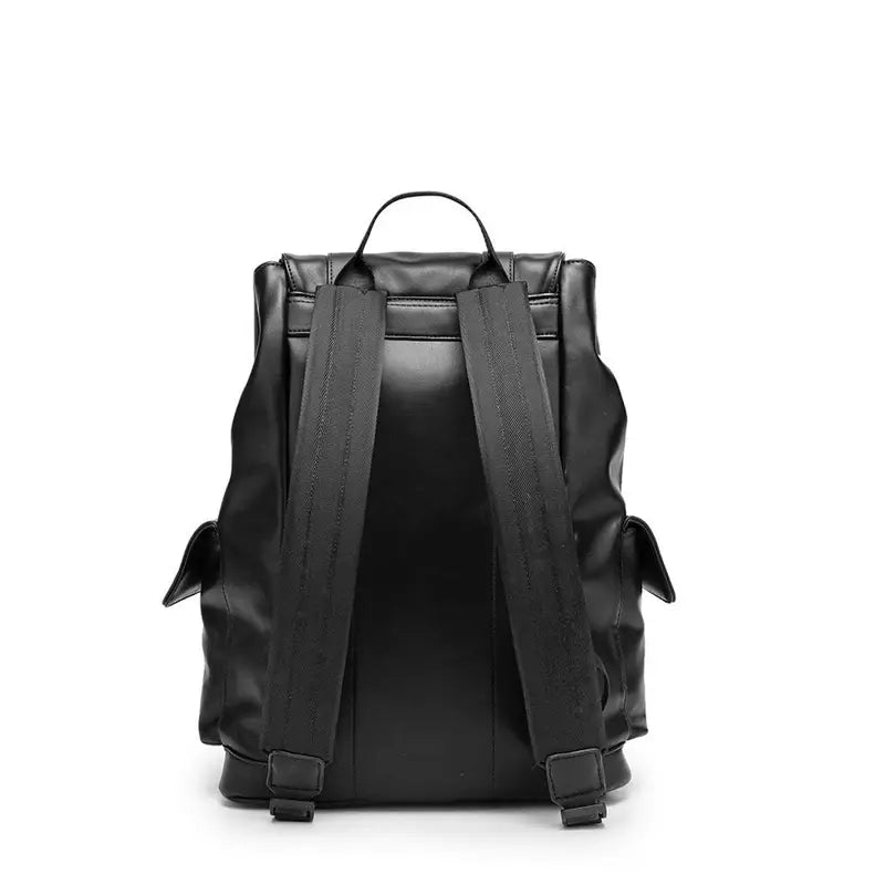 Mochilas España - Mochila de Cuero Sintético Negro para Mujer