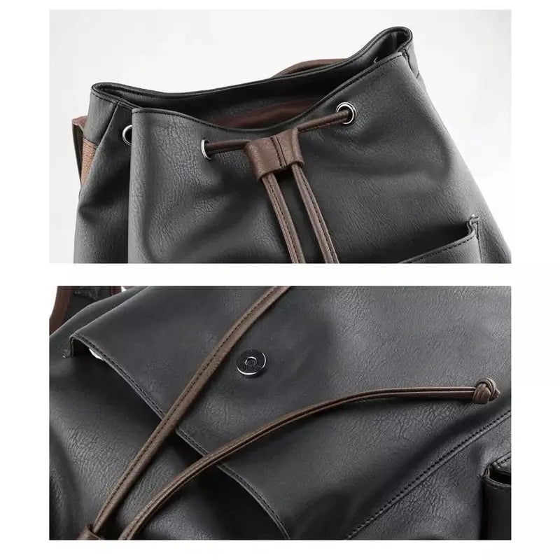 Mochilas España - Mochila de Hombre en Cuero Vintage