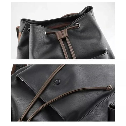 Mochilas España - Mochila de Hombre en Cuero Vintage