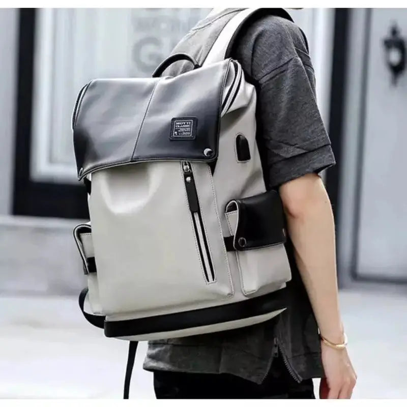 Mochilas España - Mochila de Hombre en Cuero Vintage