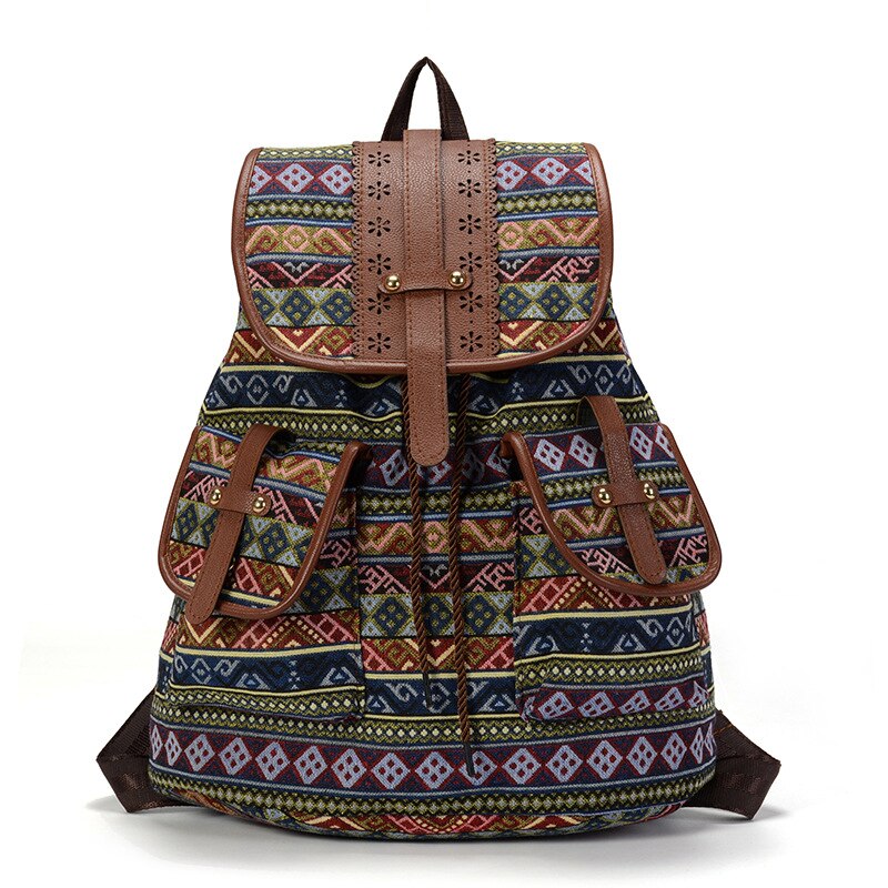 Mochilas España - Mochila de Mujer de Tela Estampada