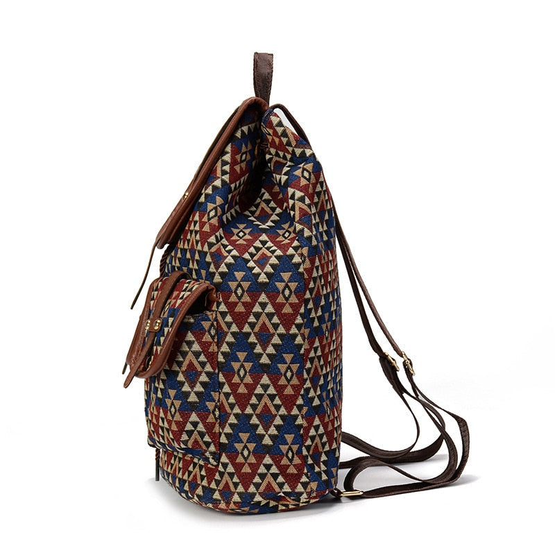 Mochilas España - Mochila de Mujer de Tela Estampada