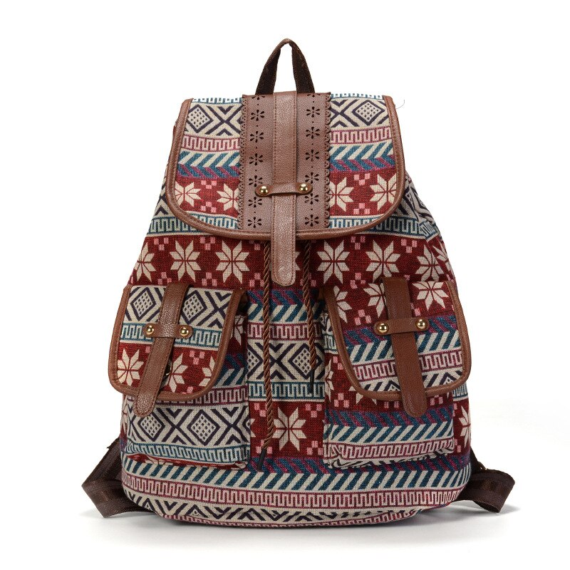 Mochilas España - Mochila de Mujer de Tela Estampada