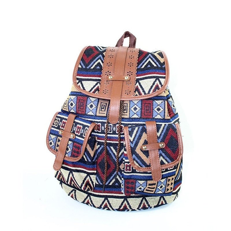 Mochilas España - Mochila de Mujer de Tela Estampada