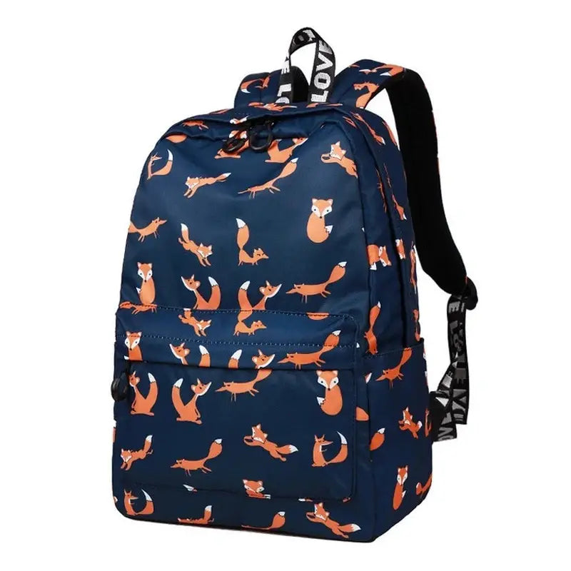 Mochilas España - Mochila Escolar para Niña con Estampado de Zorro