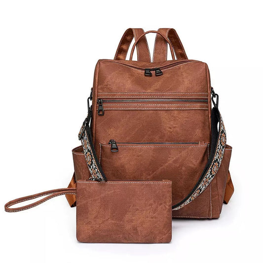 Mochilas España - Mochila Grande de Cuero Vintage