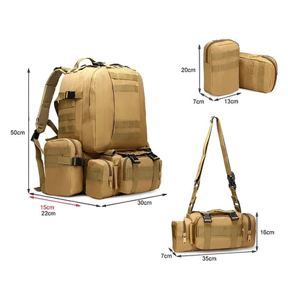 Mochilas España - Mochila Militar de 50 Litros para Airsoft