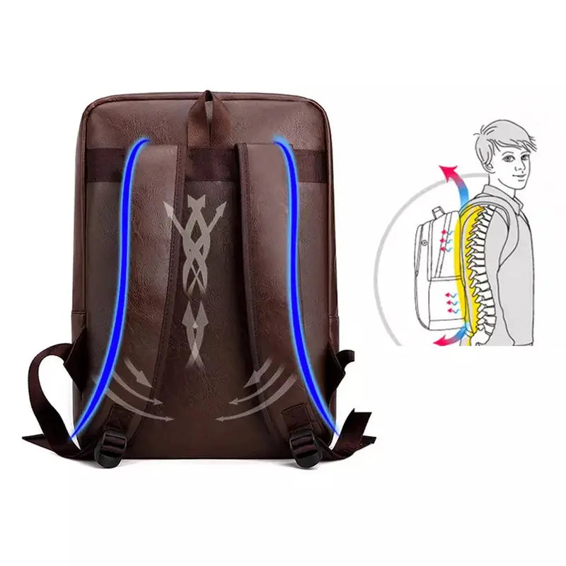 Mochilas España - Mochila Pequeña de Cuero para Hombre