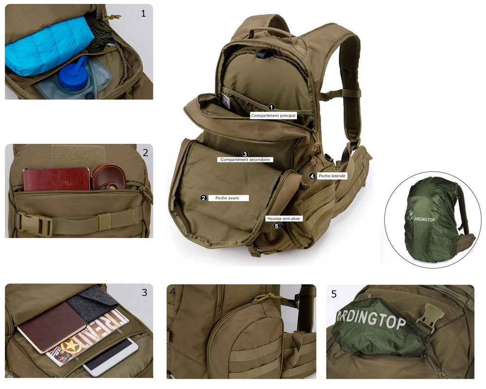 Mochilas España - Mochila Táctica Militar de 35 Litros 600D