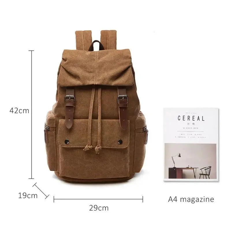 Mochilas España - Mochila Vintage de Hombre de Lona
