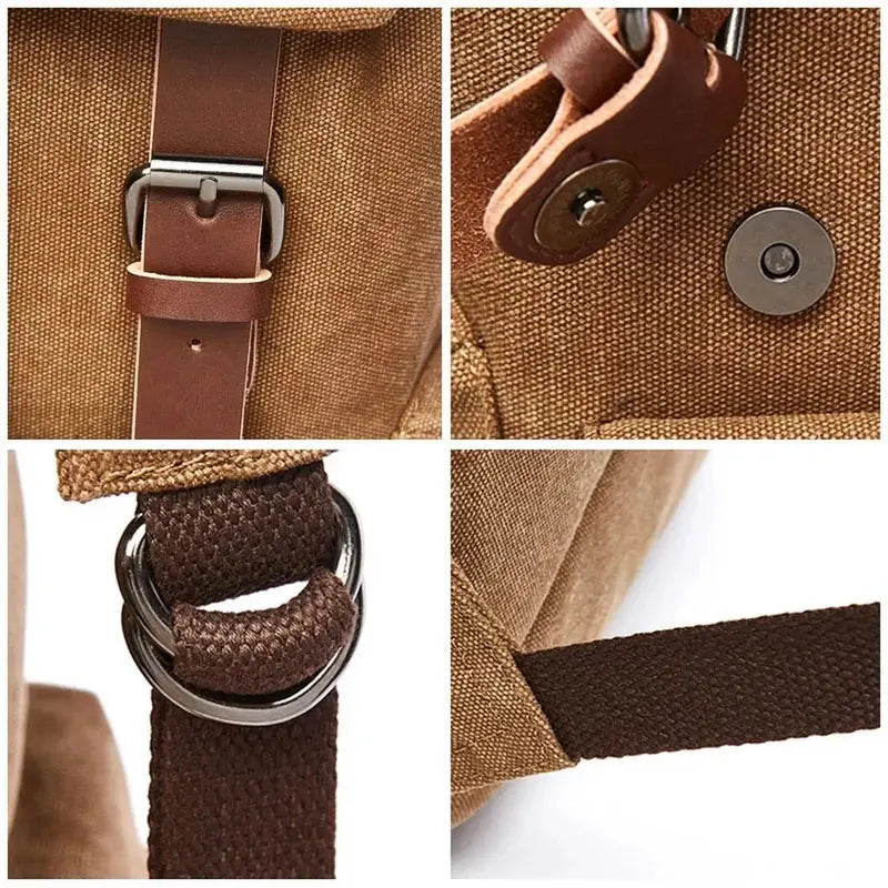 Mochilas España - Mochila Vintage de Hombre de Lona